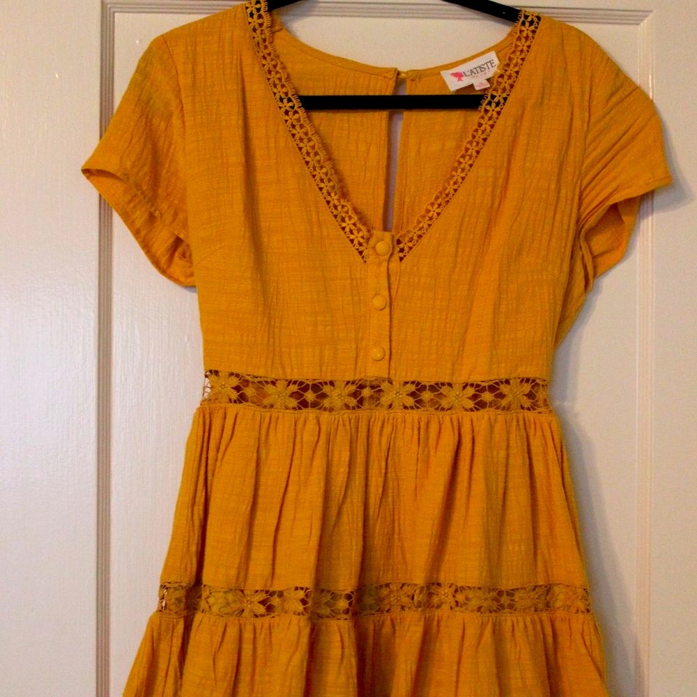 L'ATISTE Baby doll Marigold Mini-dress - Small